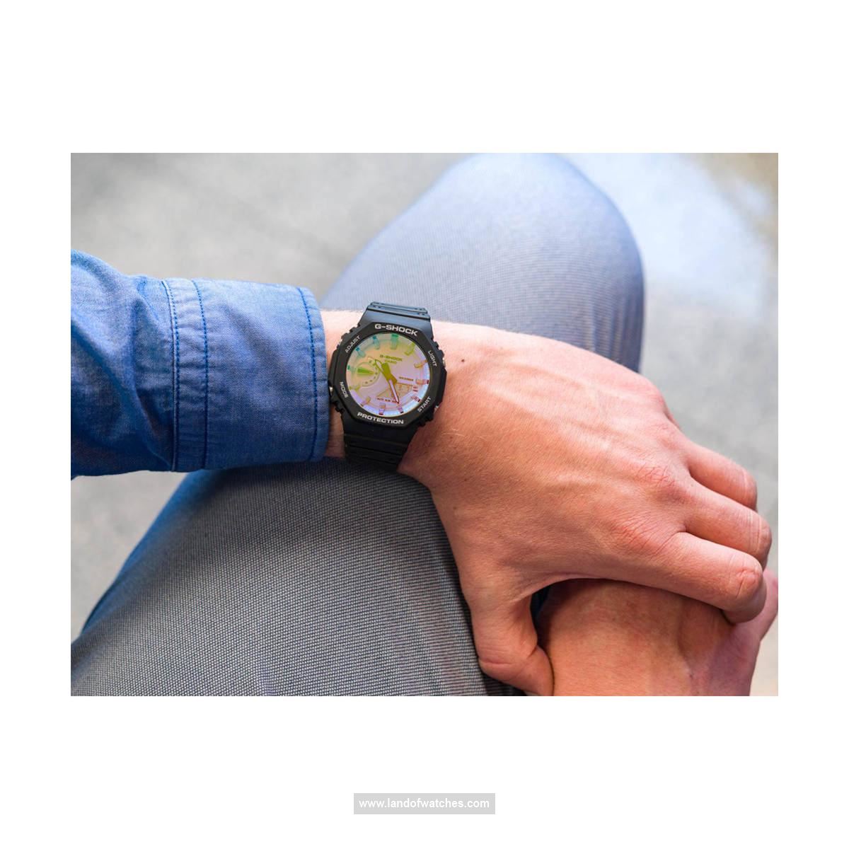 Casio Men's wrist watch GA-2100SR-1ADR a shock resistant watch having special color combination