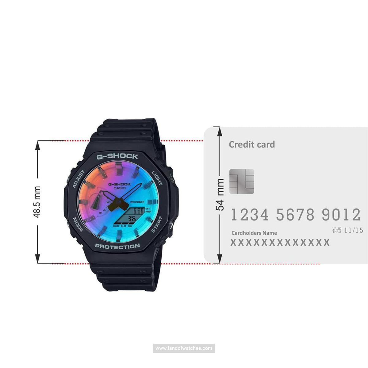 Casio Men's wrist watch GA-2100SR-1ADR Appearance review