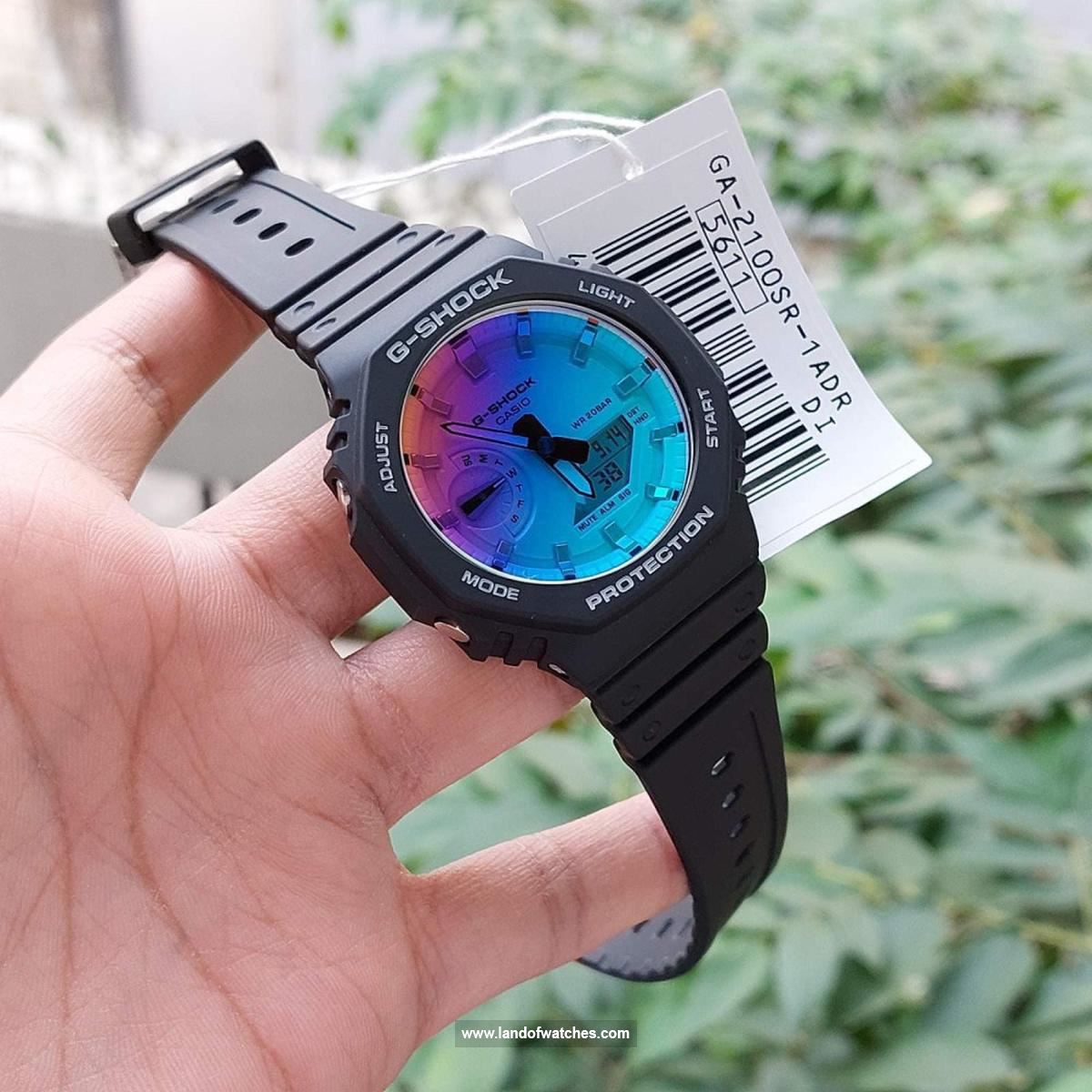 Features review of Casio Men's wrist watch GA-2100SR-1ADR
