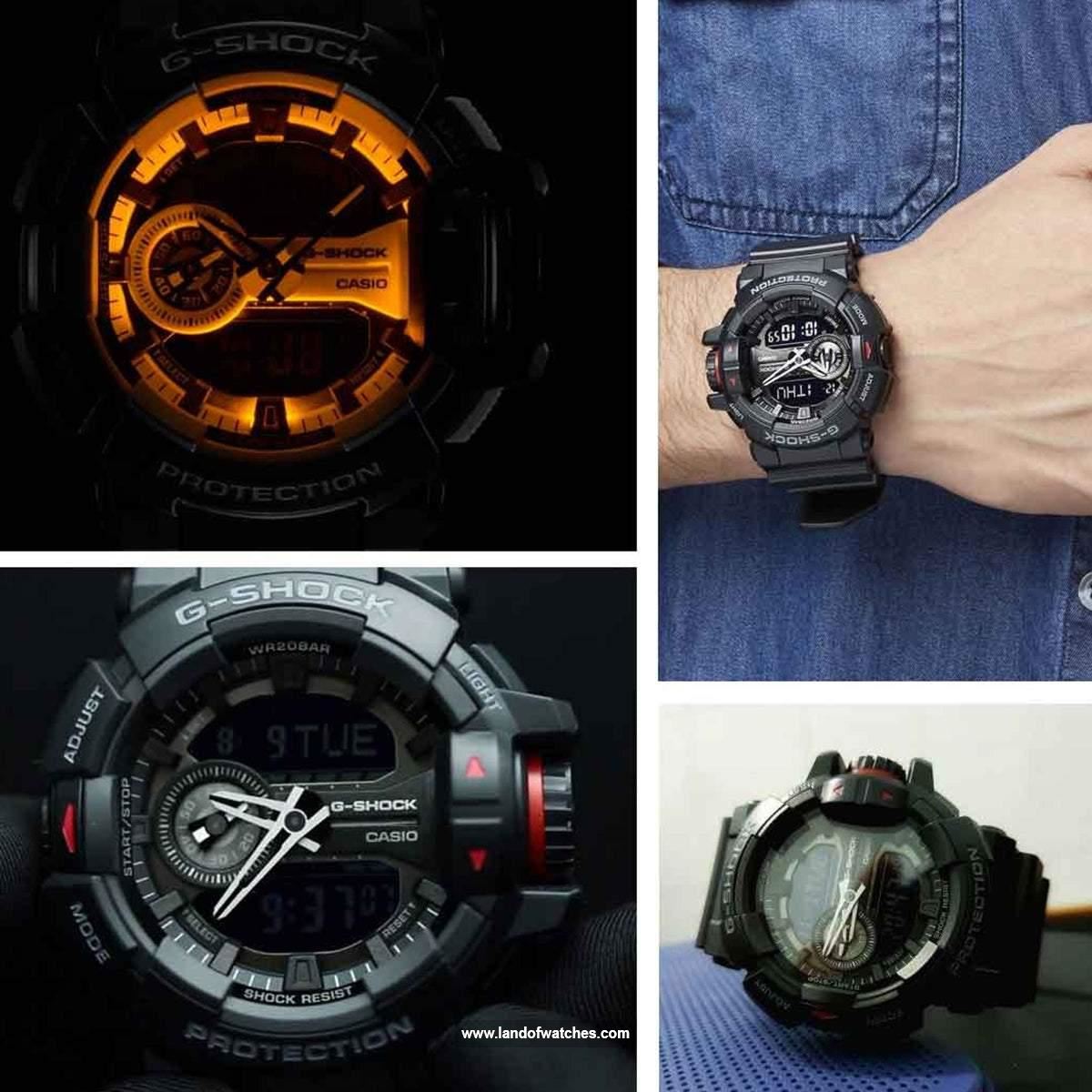 Casio Men's wrist watch GA-400-1BDR a backlight watch benefiting from high-quality and professional design
