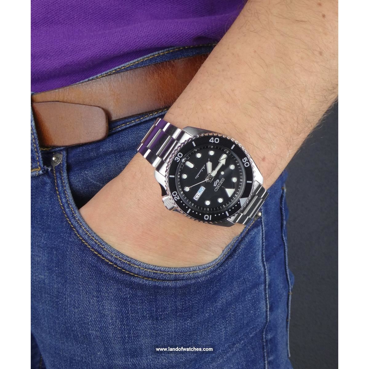 ساعت المعصم للرجال سیکو طراز SRPD55K1 ساعة واحدة لها محتویات للمشاهدة الليلية مع تصميم فريد