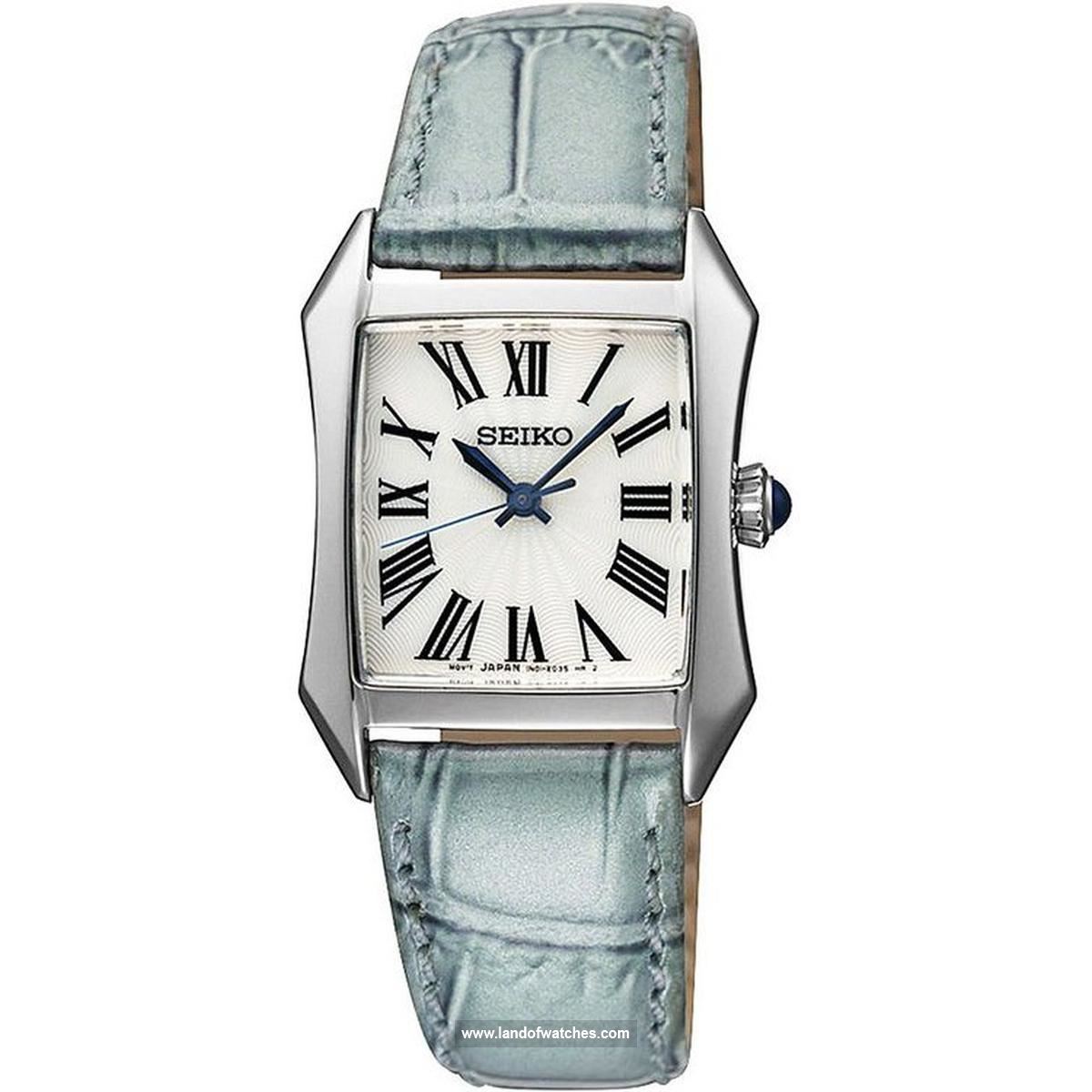 ساعت المعصم للنساء سیکو طراز SXGP23P1 ساعة واحدة لها محتویات للمشاهدة الليلية مع تصميم صفحة فريد