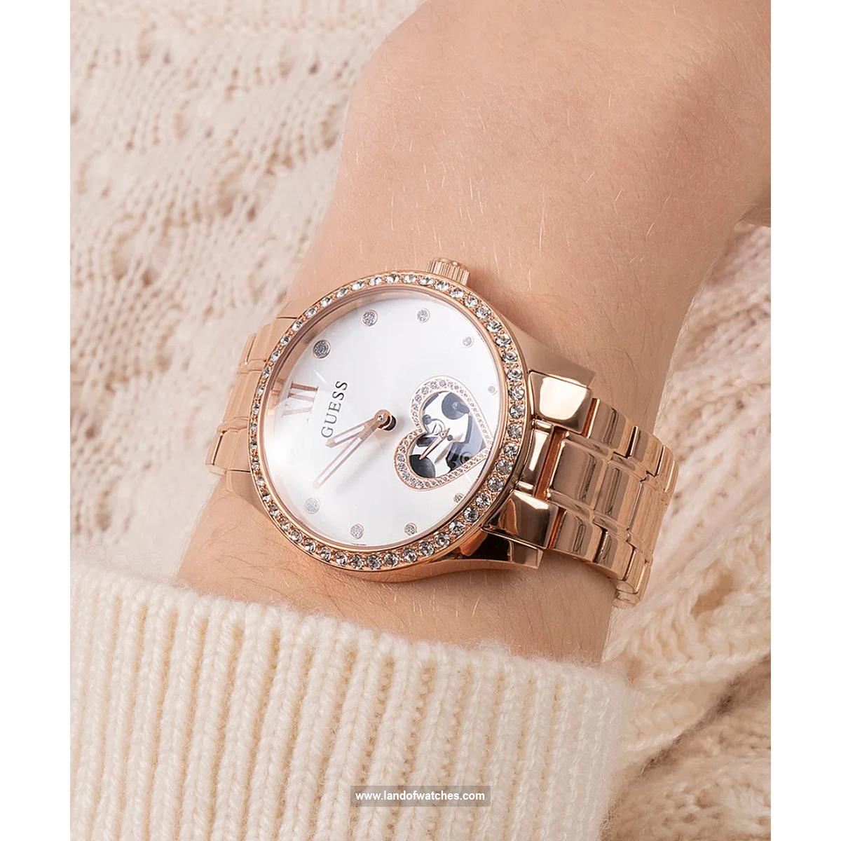 Guess women's wrist watch GW0380L3 an open heart watch with elegant design