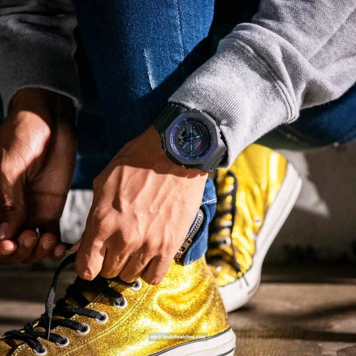 Buy Men's CASIO GA-2100VB-1ADR Sport Watches | Original