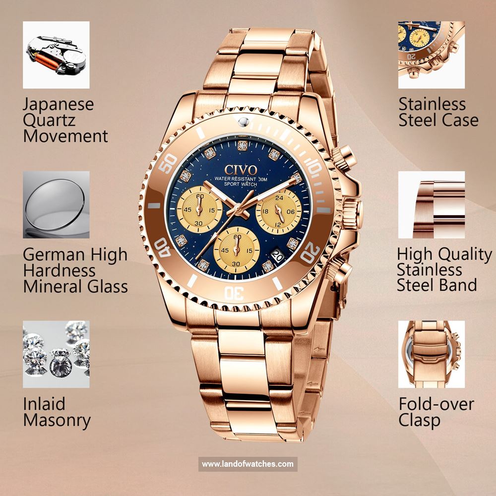 Buy CIVO Chronograph Women Watch Fashion Watches | Original