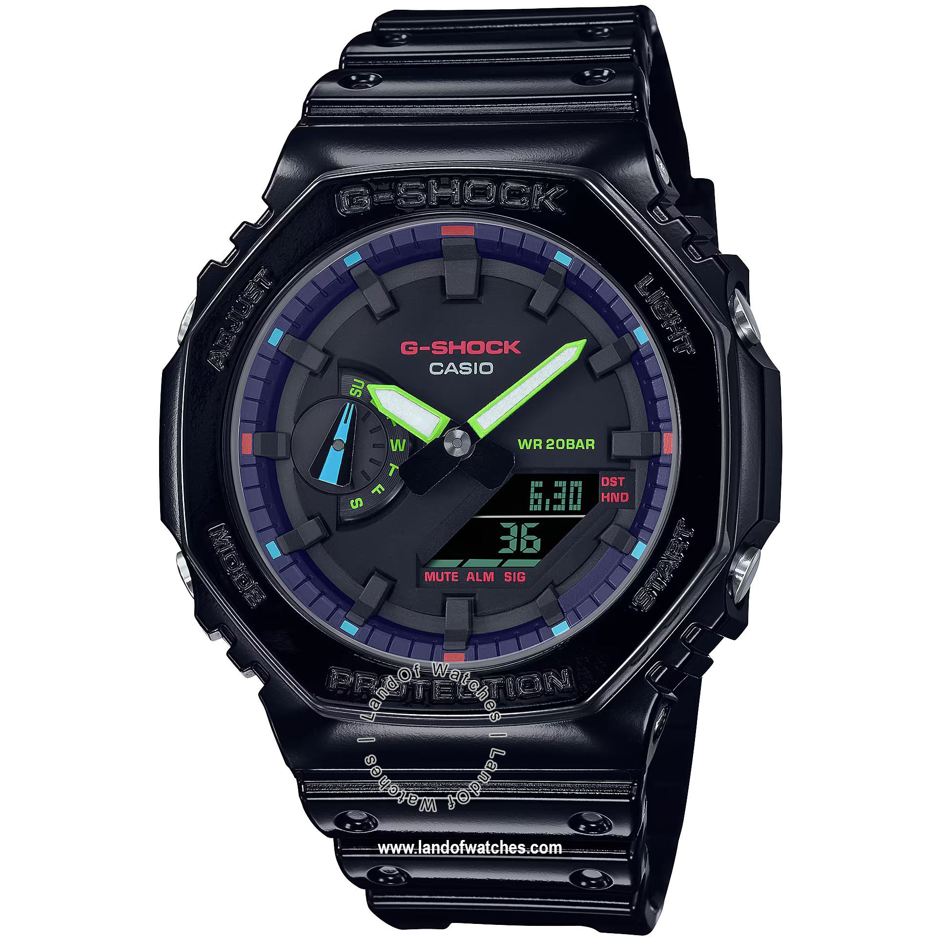 شراء ساعة معصم رجالیه کاسیو(CASIO) GA-2100RGB-1ADR رياضة | | | الأصلي