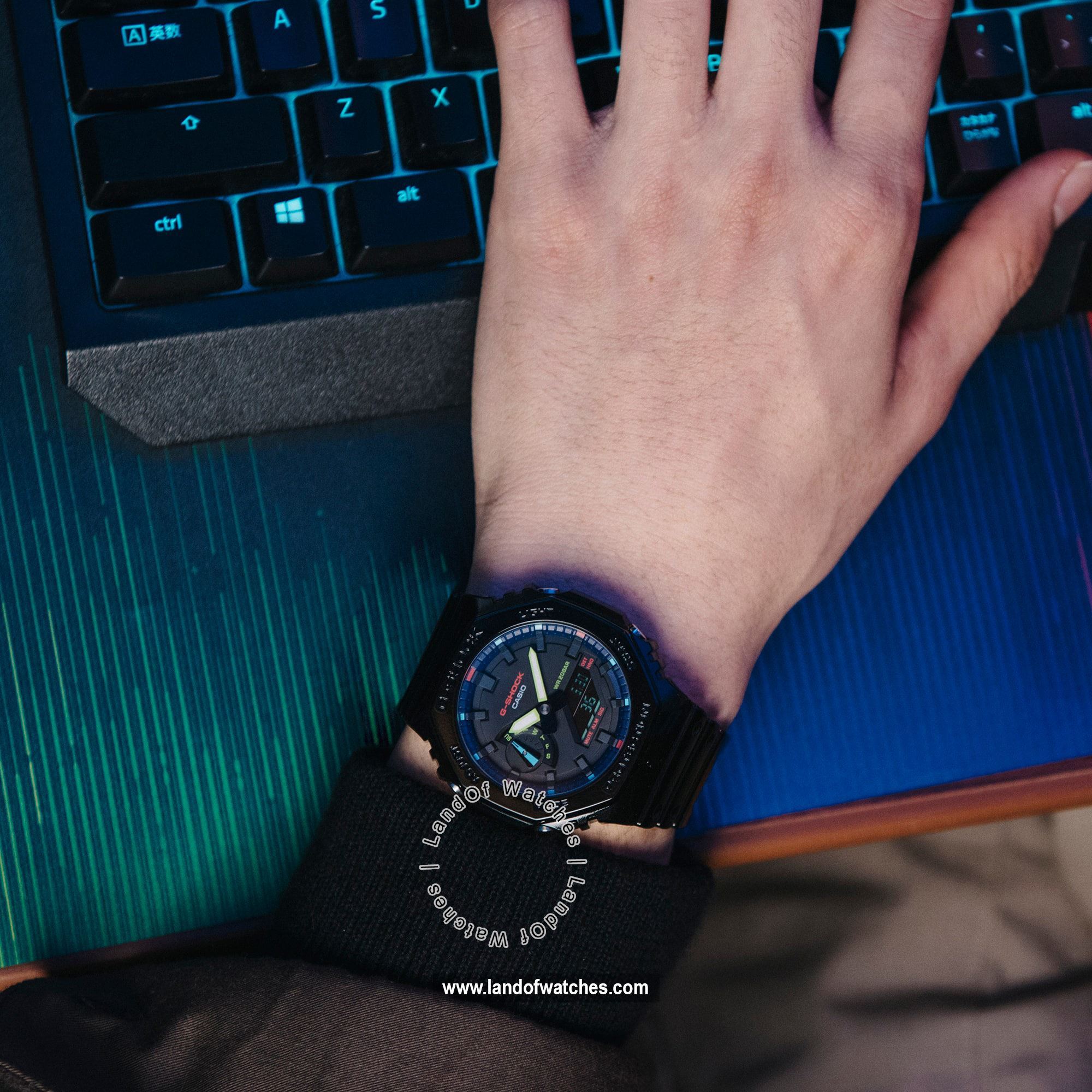 شراء ساعة معصم رجالیه کاسیو(CASIO) GA-2100RGB-1ADR رياضة | | | الأصلي