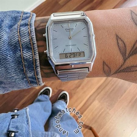شراء ساعة معصم رجالیه نسائیه کاسیو(CASIO) AQ-230A-2A1MQYDF كلاسيك | | | الأصلي